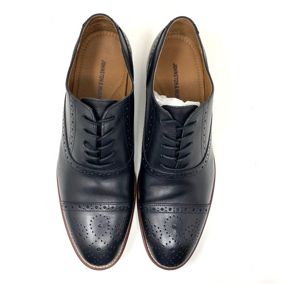 Johnston & Murphy Conard Oxford Cap Toe Dress Shoes Black - Picture 4 of 8
